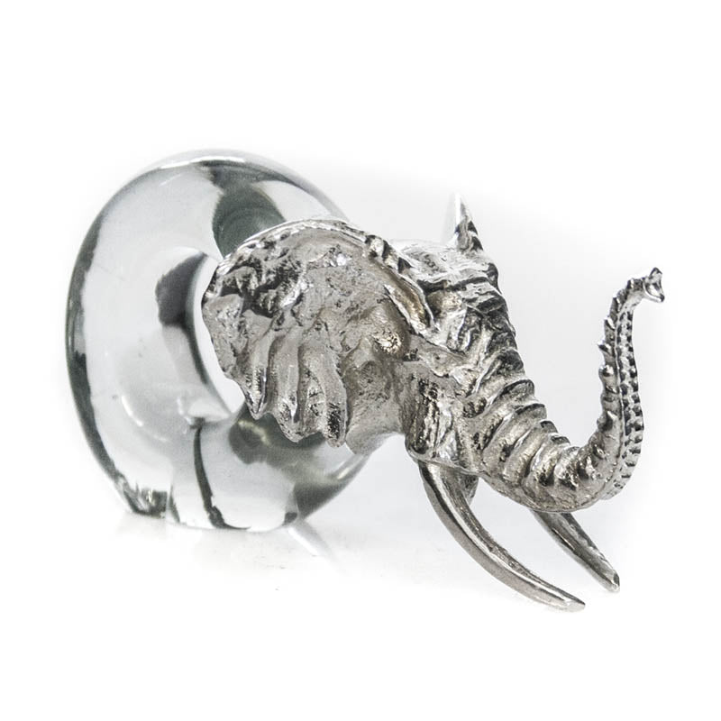 Glass napkin ring pewter-animal