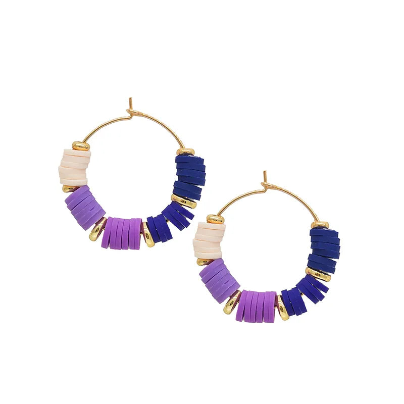 Boho clay earrings