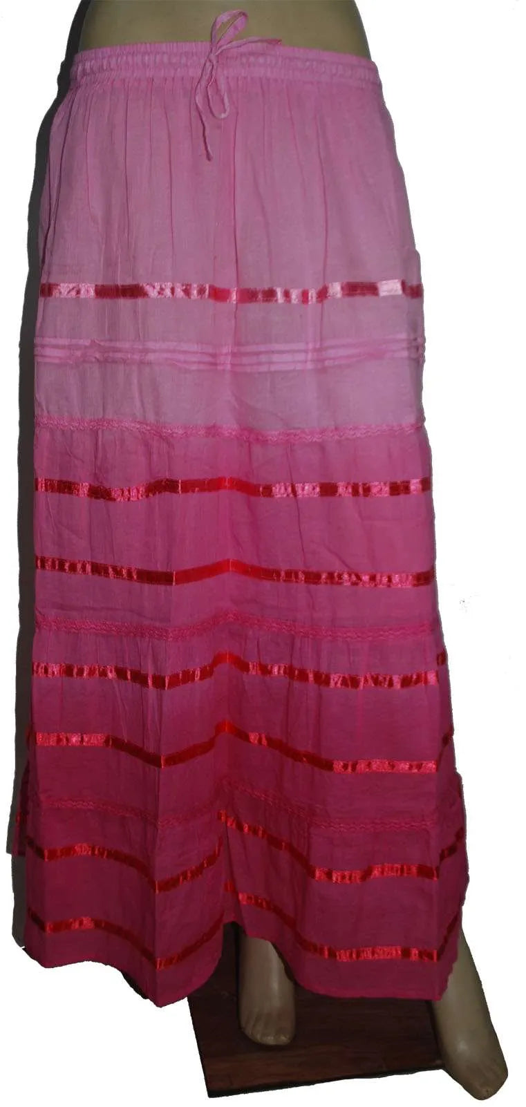 Cotton Ombre Dip Maxi Skirt