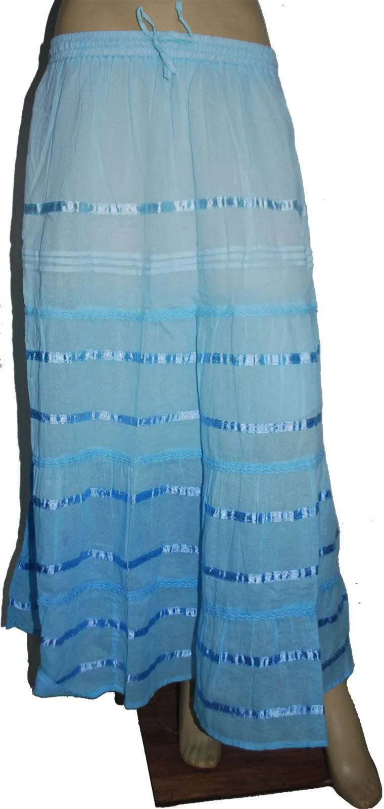 Cotton Ombre Dip Maxi Skirt