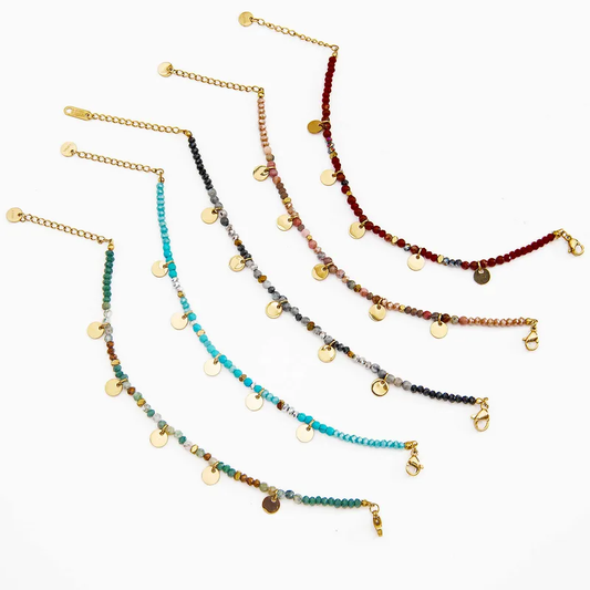 18ct gold plated beads and discs