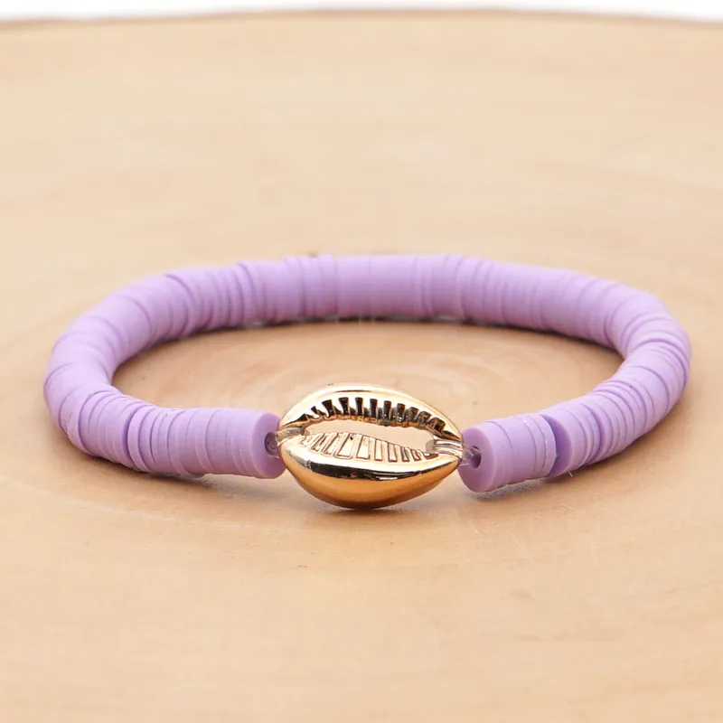 Stretch Funky coloured clay bracelet