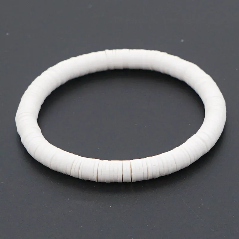 Stretch Funky coloured clay bracelet