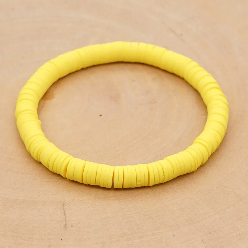 Stretch Funky coloured clay bracelet