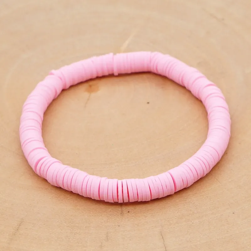 Stretch Funky coloured clay bracelet