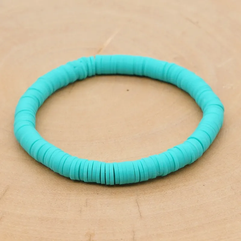 Stretch Funky coloured clay bracelet