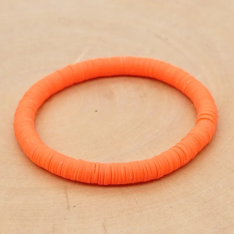 Stretch Funky coloured clay bracelet