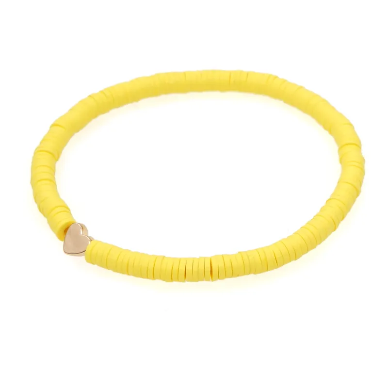 Stretch Funky coloured clay bracelet