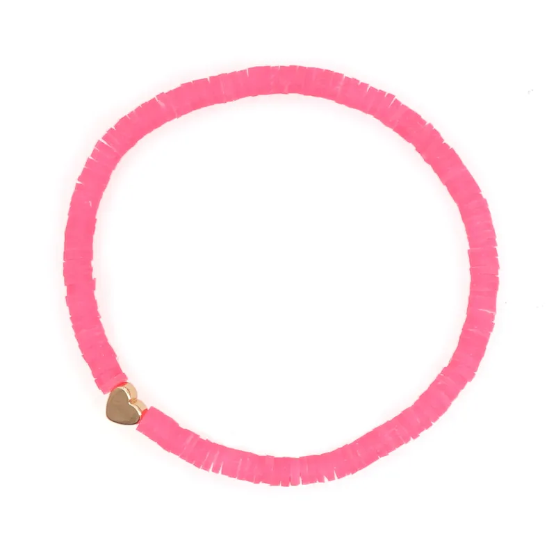 Stretch Funky coloured clay bracelet
