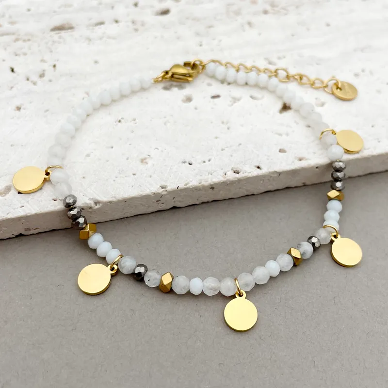 18ct gold plated beads and discs