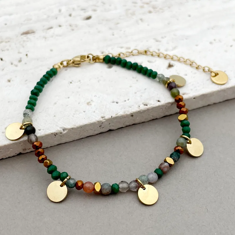 18ct gold plated beads and discs