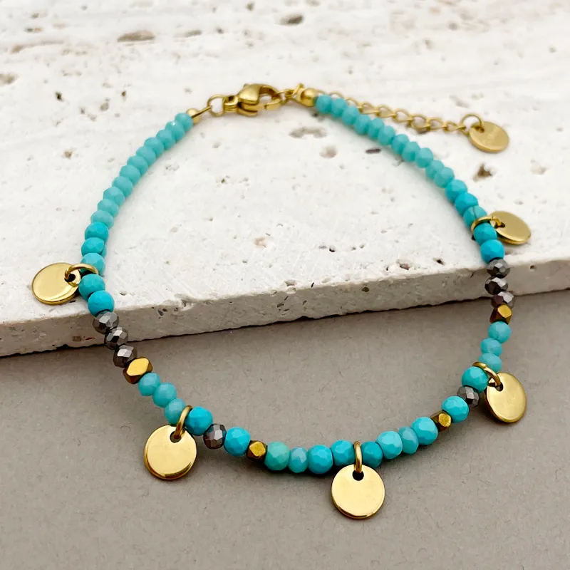 18ct gold plated beads and discs