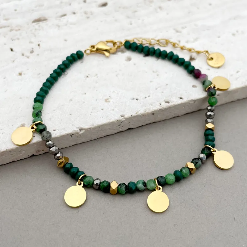 18ct gold plated beads and discs