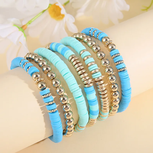 Soft clay multi bracelet