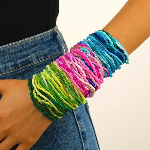 Multi stranded seeded bracelet