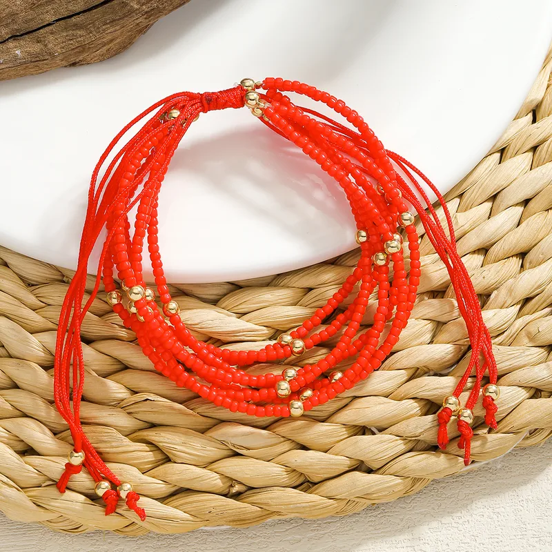 Bohemian seed bead bracelet
