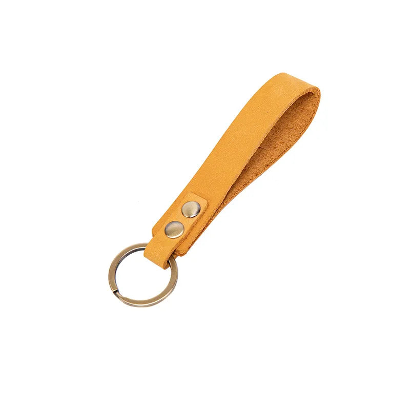 Leather strap keyrings
