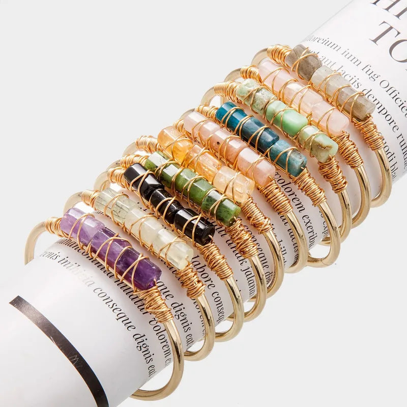 Raw Gemstone bangle