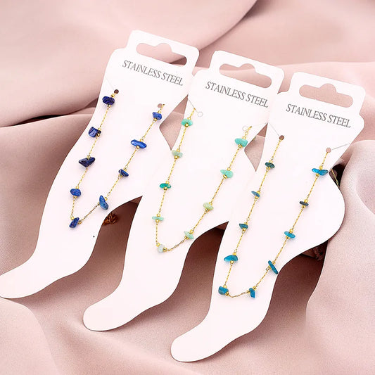 Anklet Gold plated gemstone