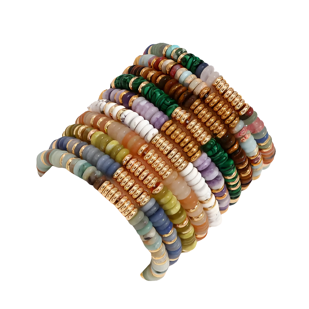 18ct gold plated Gemstone ethnic style