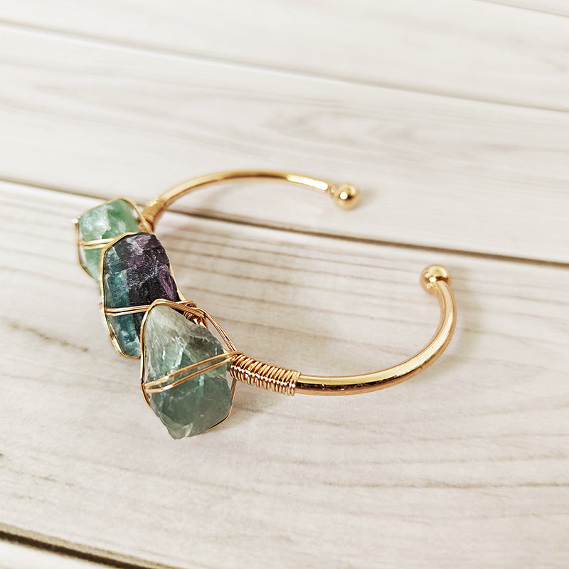 Raw Gemstone bangle