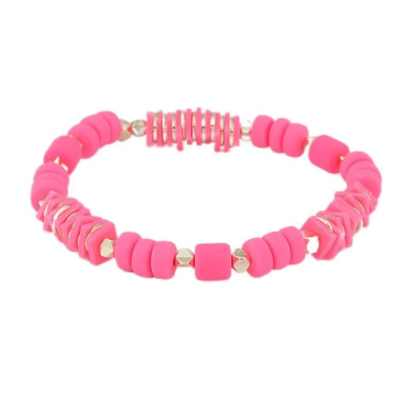 Boho clay bracelet