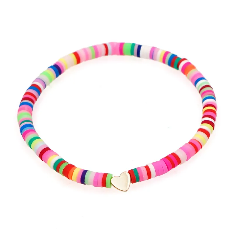 Stretch Funky coloured clay bracelet