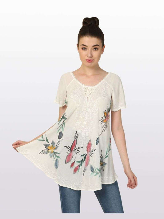 Rayon floral blouse