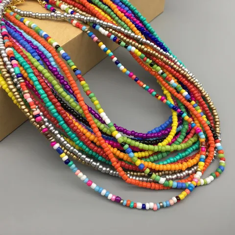Bohemian Seed bead necklace