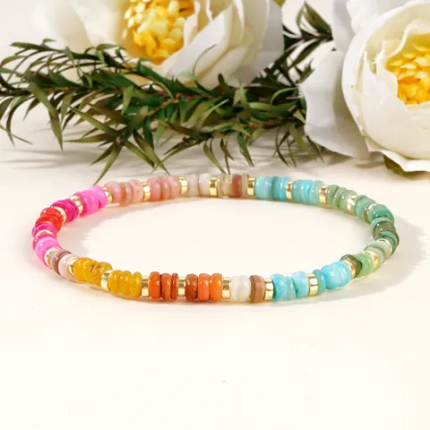 Geometric shell & 18ct gold plated discs