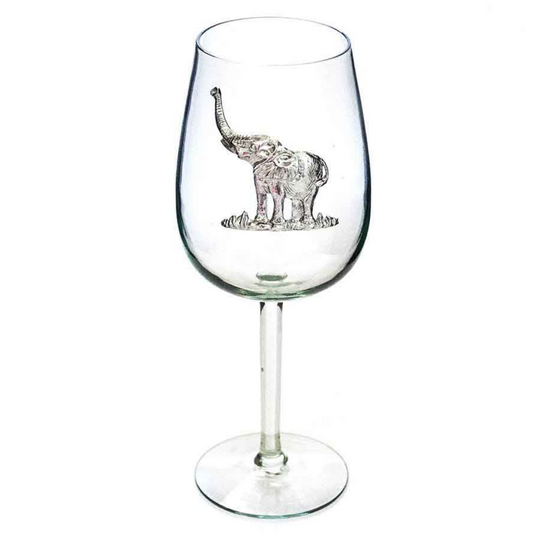 Glasses-Bordeaux pewter animal motif