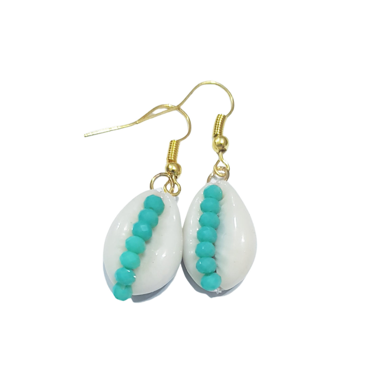 Earrings Cowrie Shell & Crystal