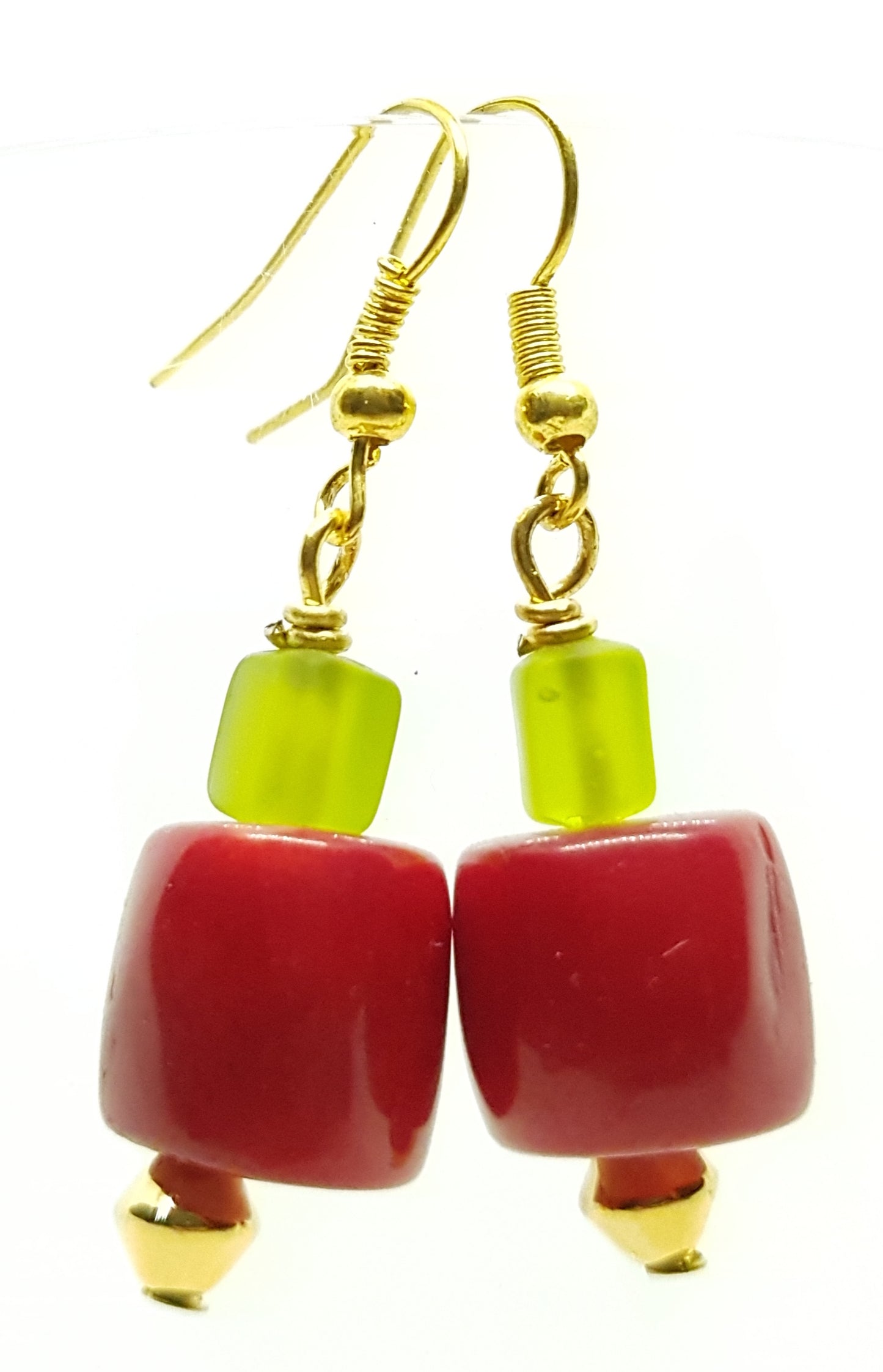 Earrings Coral & Crystal
