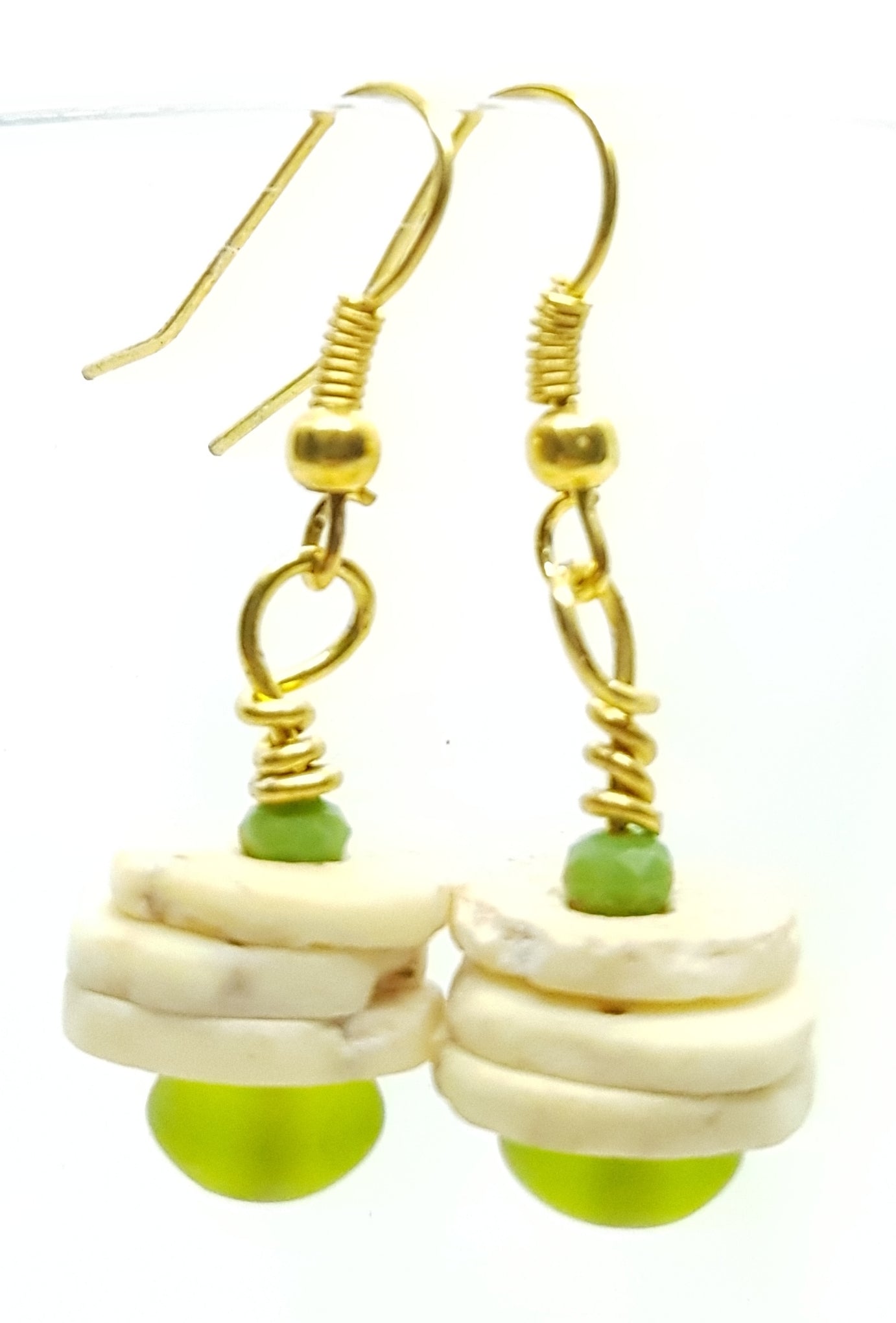 Earrings Shell & Crystal