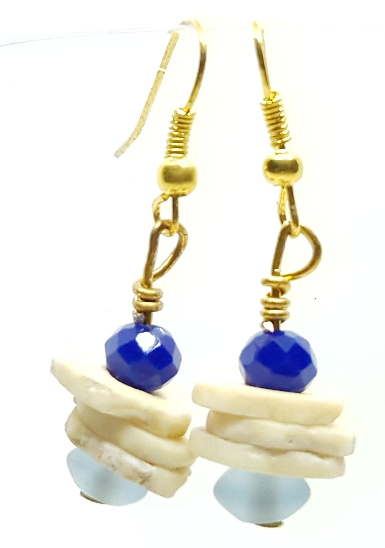 Earrings Shell & Crystal