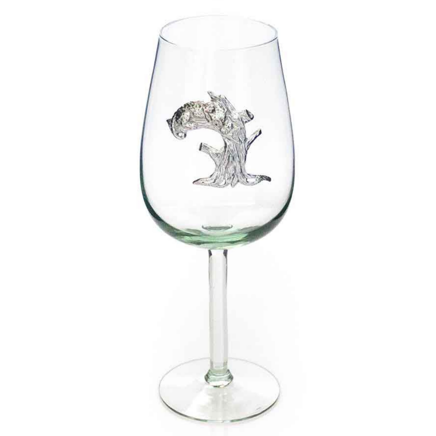 Glasses-Bordeaux pewter animal motif