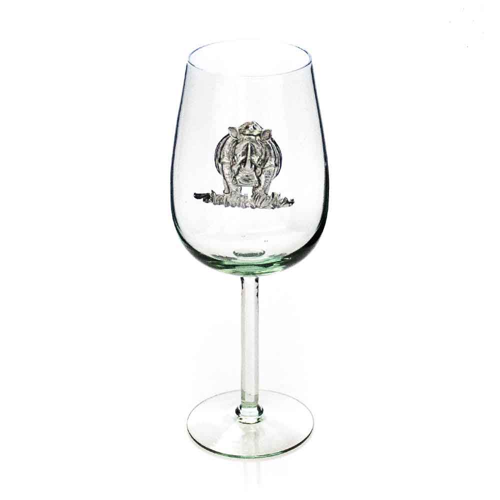 Glasses-Bordeaux pewter animal motif