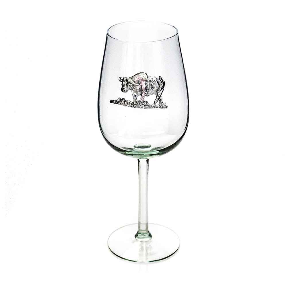 Glasses-Bordeaux pewter animal motif