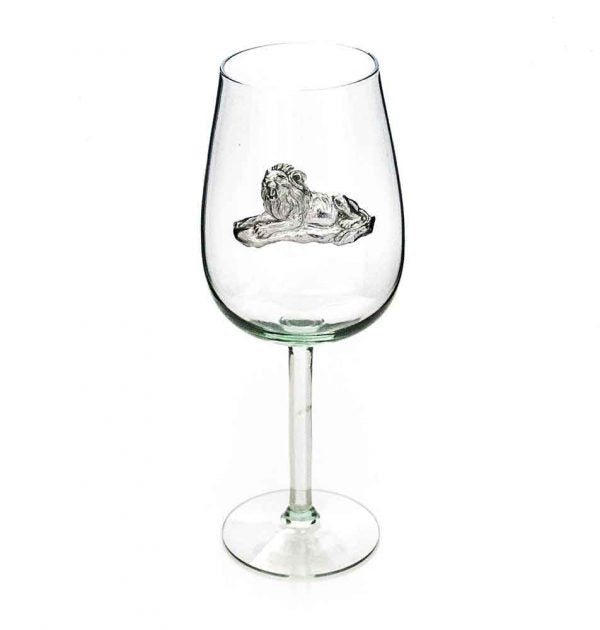 Glasses-Bordeaux pewter animal motif