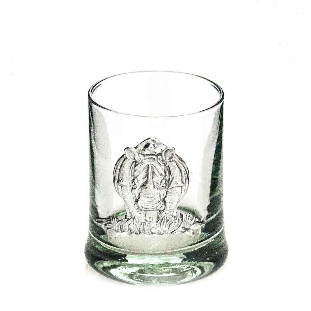Glasses-Whiskey Pewter Animal motif