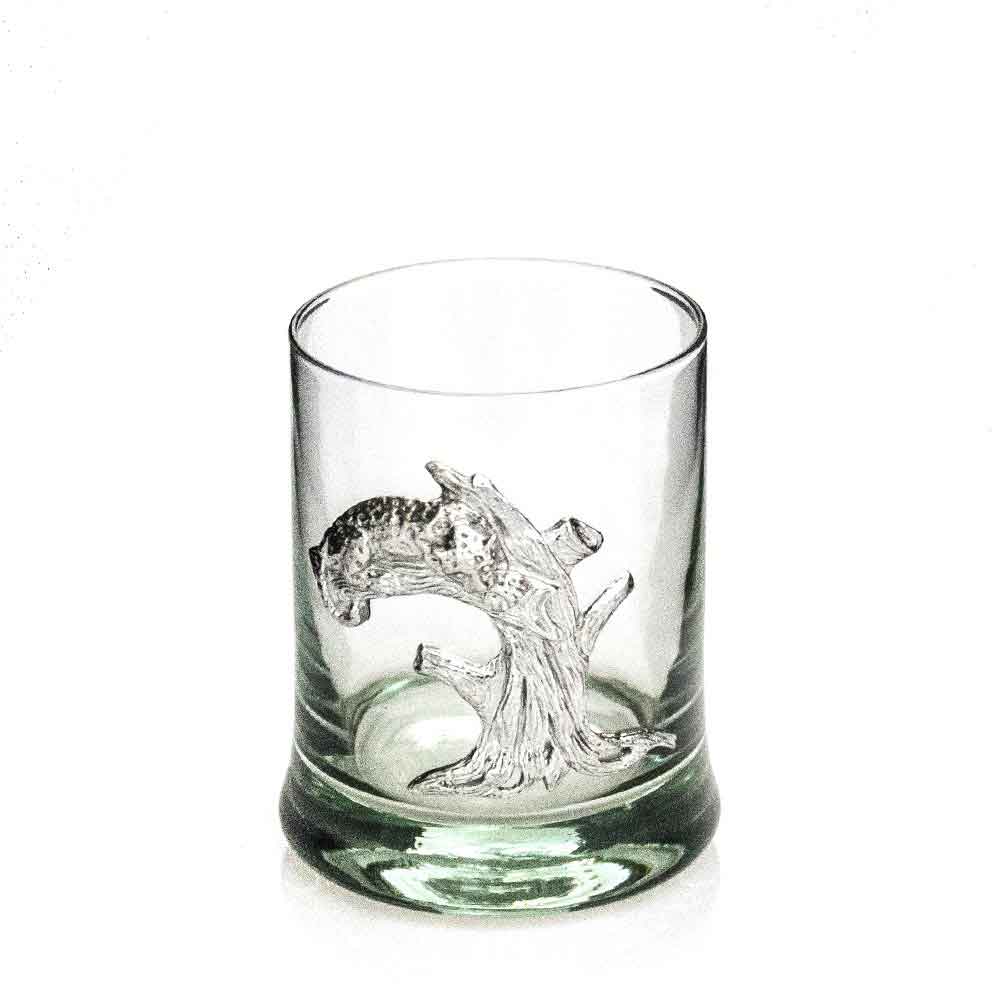 Glasses-Whiskey Pewter Animal motif