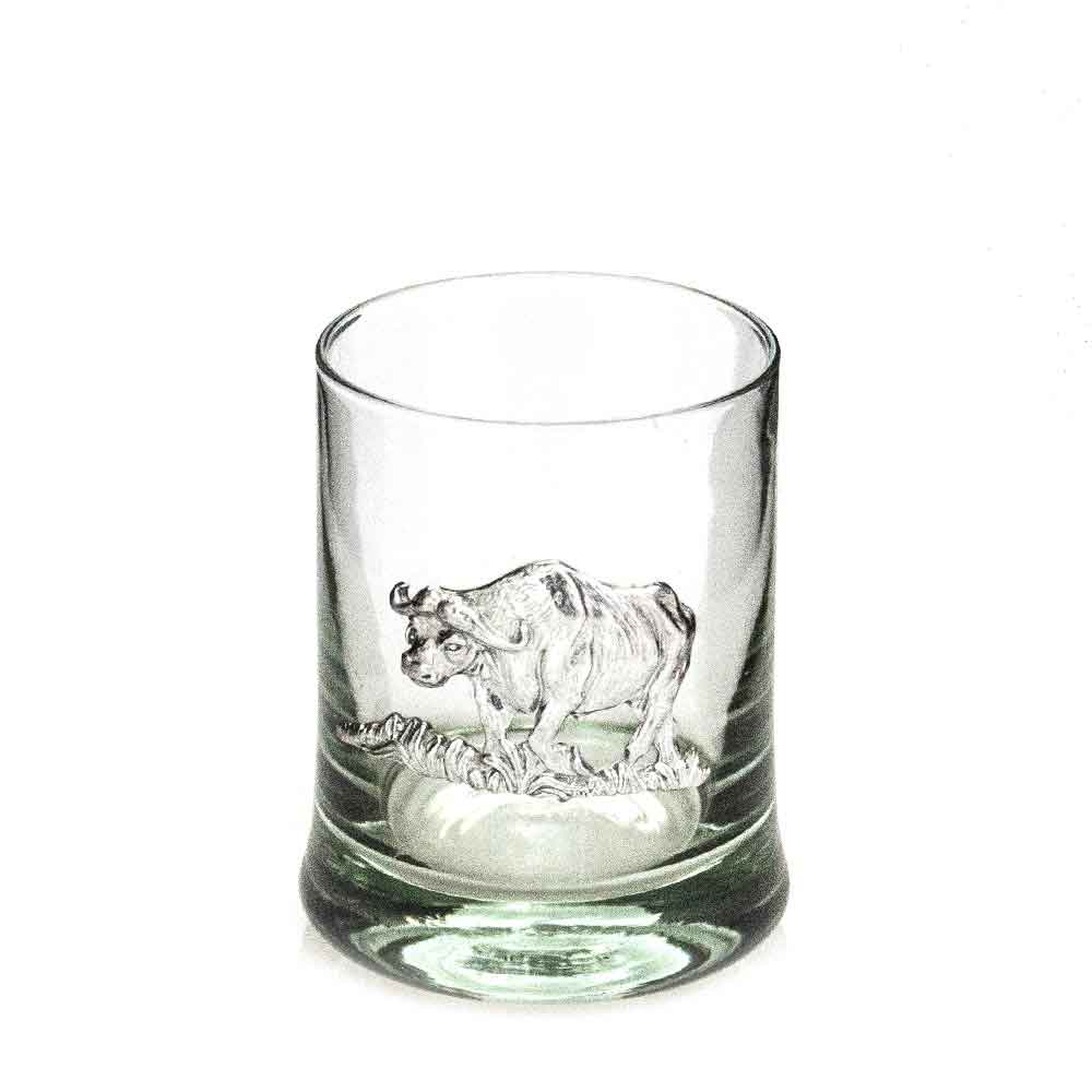 Glasses-Whiskey Pewter Animal motif
