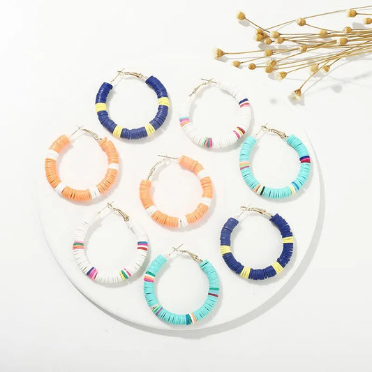 clay hoop earrings