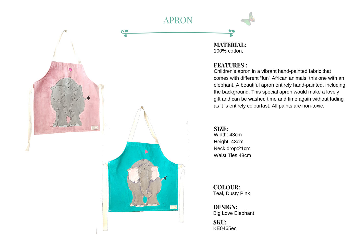 Africa heart hook earrings