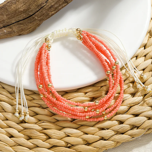 Bohemian seed bead bracelet