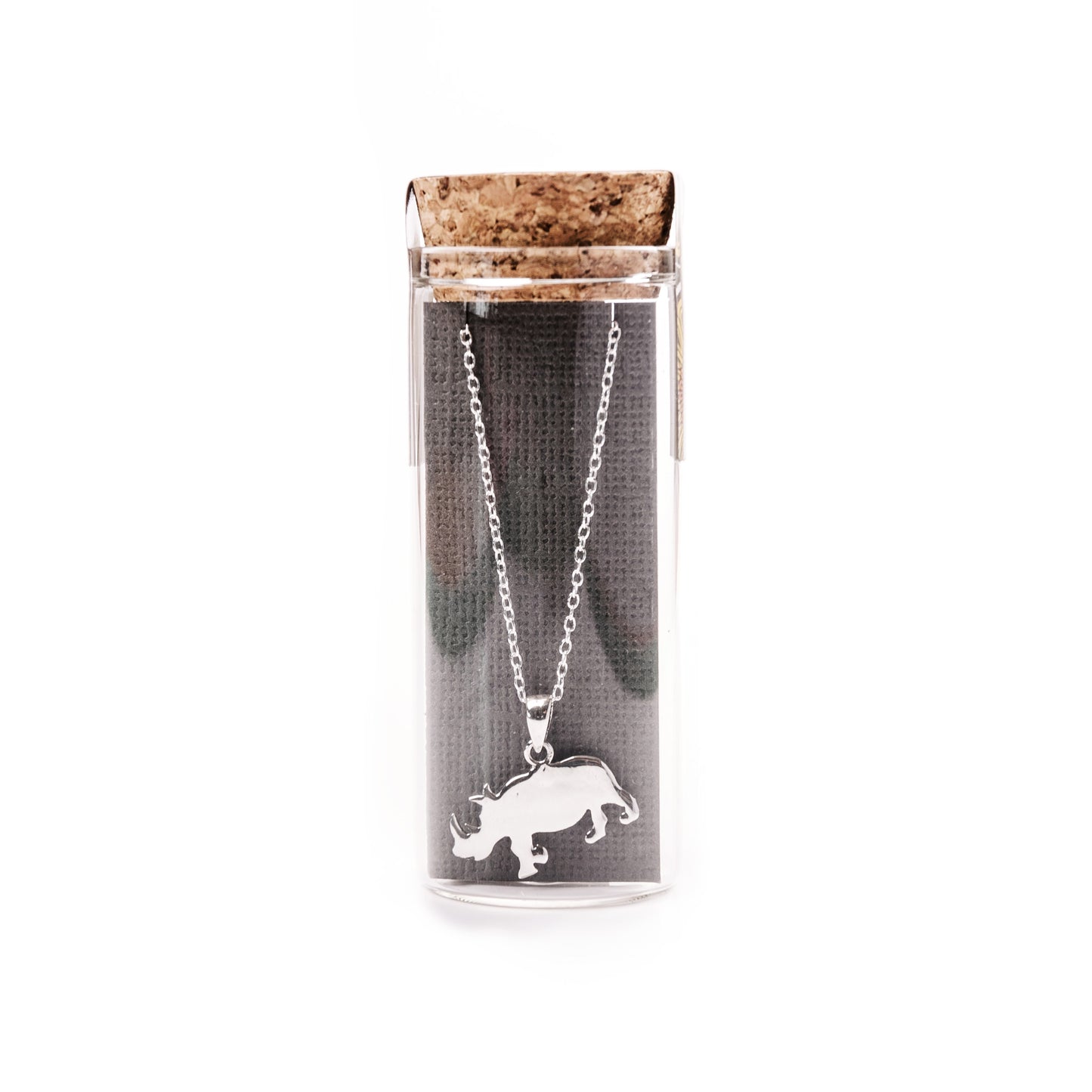 Flat rhino necklace
