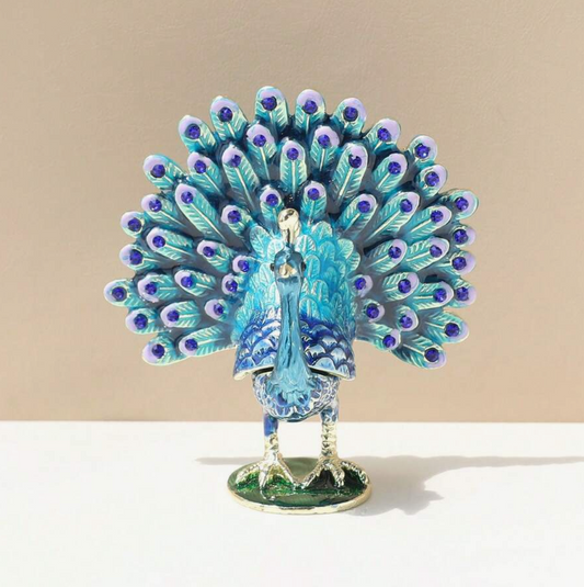 Enamel Peacock trinket