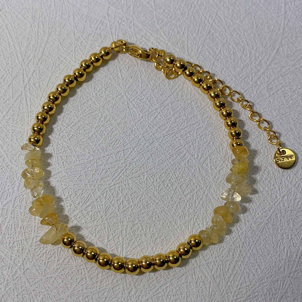 Ethnic stone gold plated  bracelet