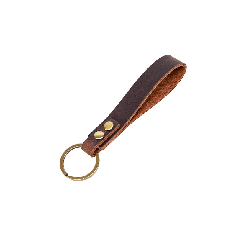 Leather strap keyrings