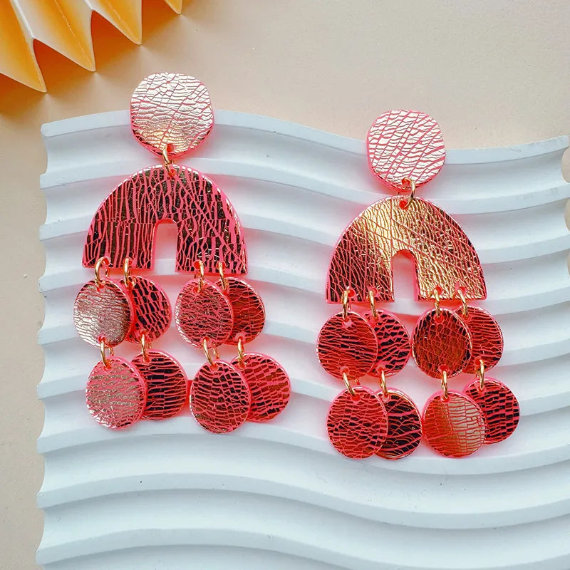 Dangling clay earrings